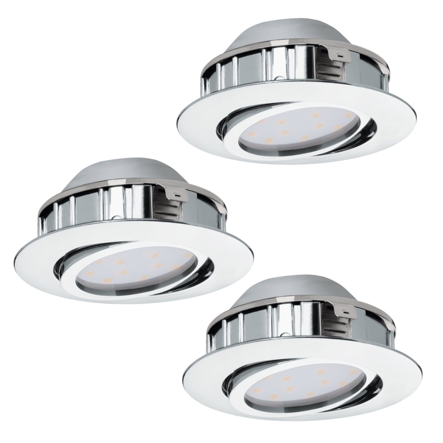 Eglo - SET 3x LED Prigušiva ugradbena svjetiljka PINEDA 1xLED/5,5W/230V
