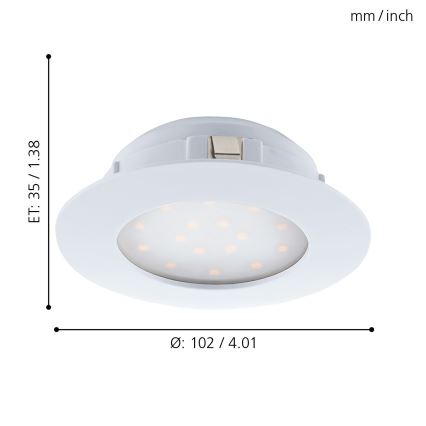 Eglo - LED ugradna svjetiljka 1xLED/11W/230V