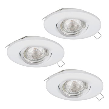 Eglo 95895 - SET 3x LED ugradbena svjetiljka PENETO 1 1xGU10-LED/3W/230V