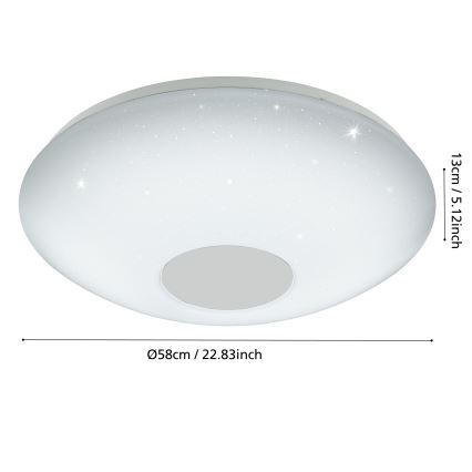 Eglo - LED stropna svjetiljka s prigušivanjem LED/30W/230V + daljinski upravljač