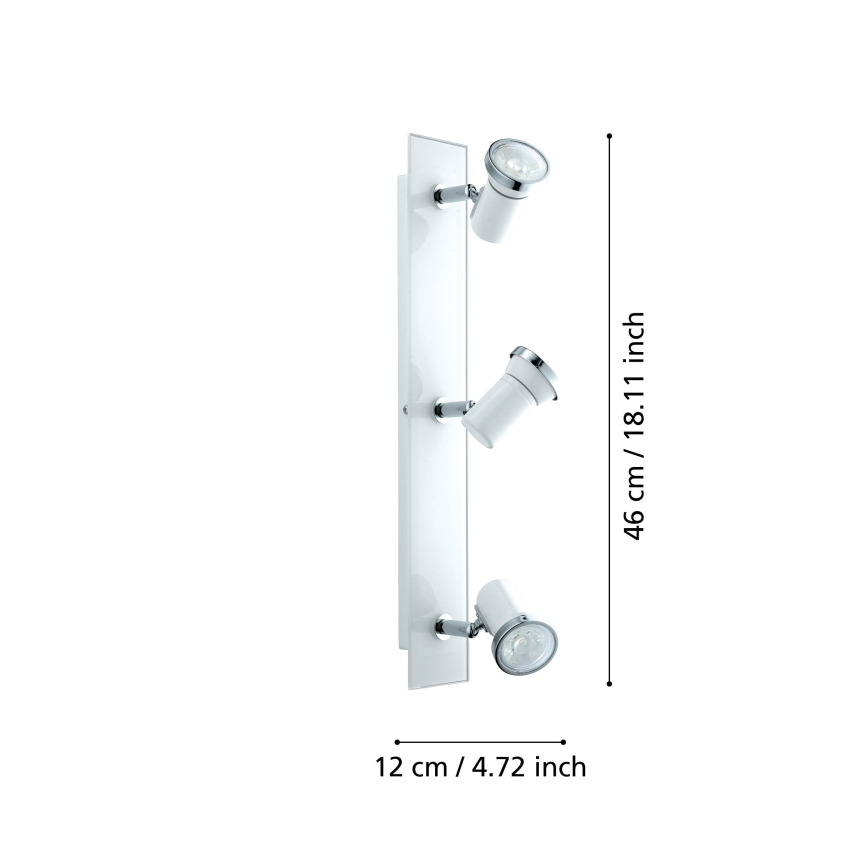 Eglo - LED reflektorska svjetiljka za kupaonicu 3xGU10-LED/3,3W/230V IP44