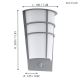 Eglo - LED Vanjska zidna svjetiljka sa senzorom 2xLED/2,5W