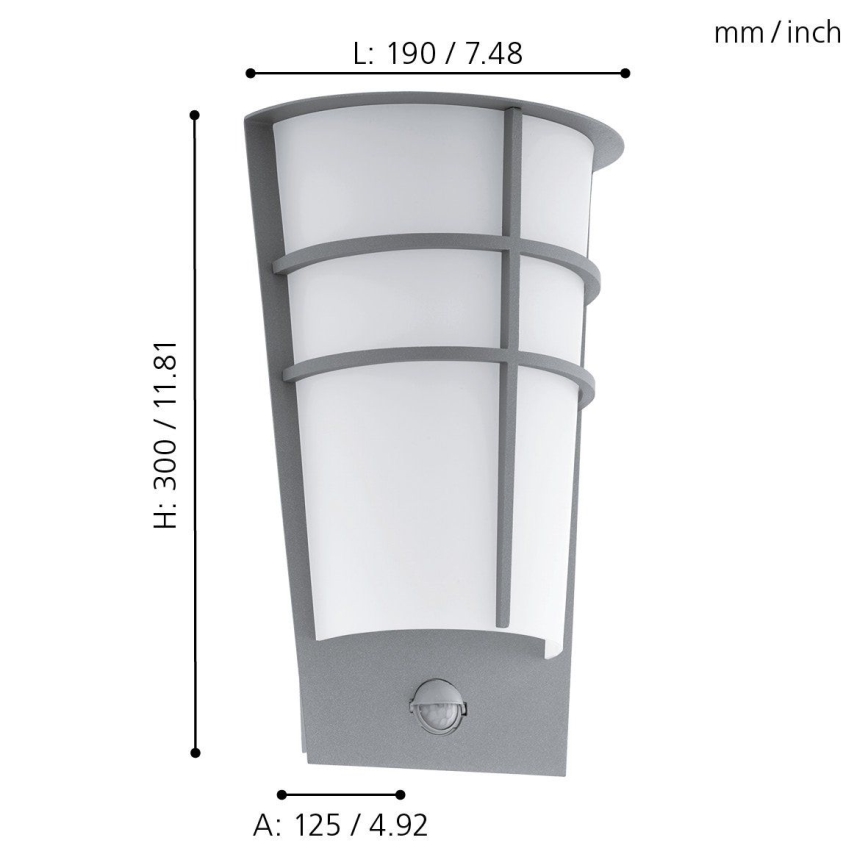 Eglo - LED Vanjska zidna svjetiljka sa senzorom 2xLED/2,5W