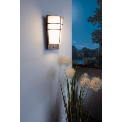 Eglo 96017 - LED vanjsko zidno svjetlo s senzorom BREGANZO 1 2xLED/2,5W IP44