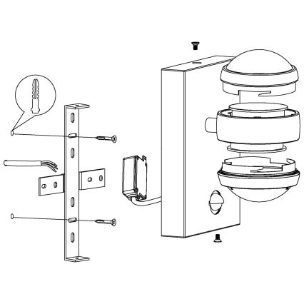 Eglo 96019 - LED vanjsko zidno svjetlo s senzorom SESIMBA 1 2xLED/3,7W IP44