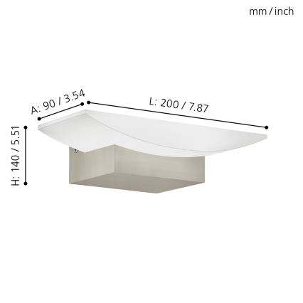 Eglo - LED zidna svjetiljka 1xLED/5,6W/230V