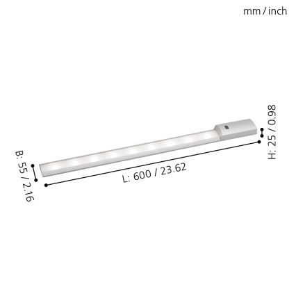 Eglo - LED podelementna svjetiljka sa senzorom LED/8,1W/230V