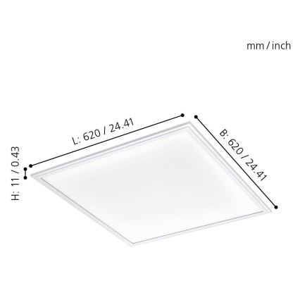 Eglo - LED panel LED/40W/230V