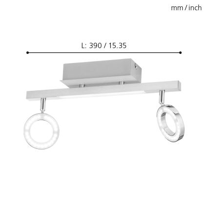 Eglo - Reflektorska svjetiljka 2xLED/3,2W + LED/3,3/230V