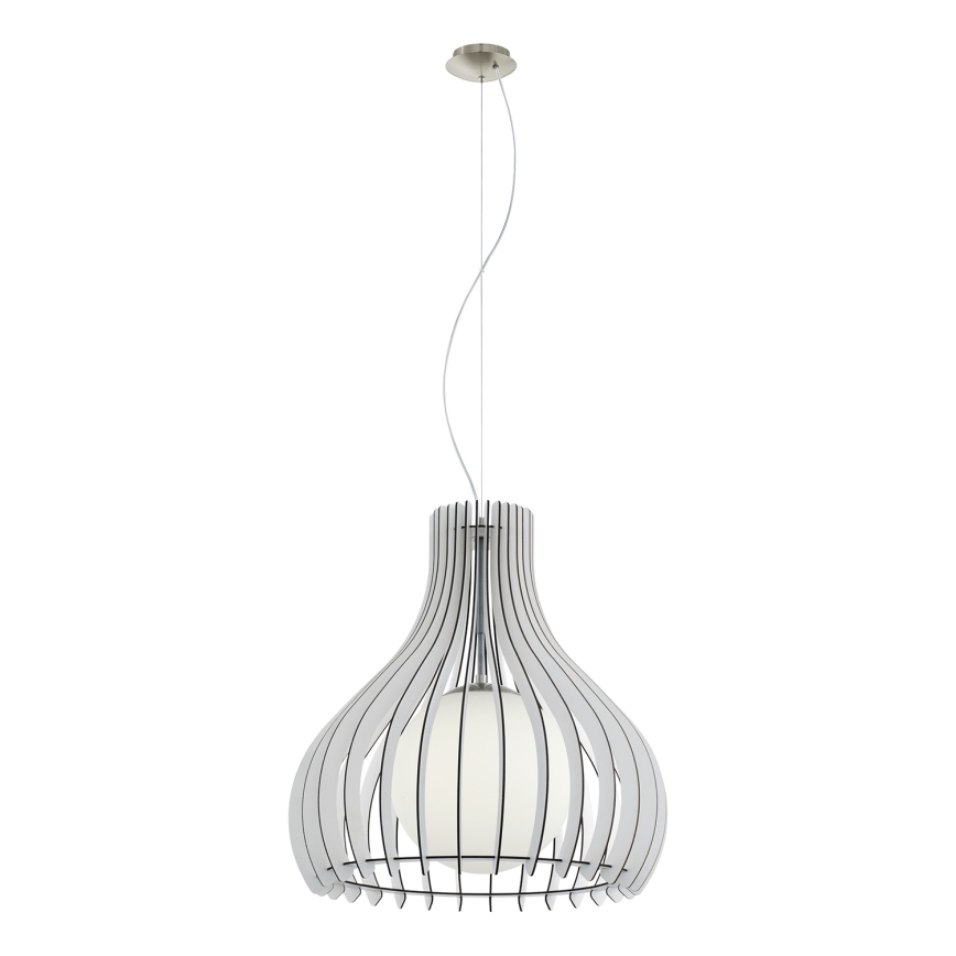 Eglo 96211 - Viseći luster TINDORI na sajli, 1xE27/60W/230V, Ø 50 cm, bijela
