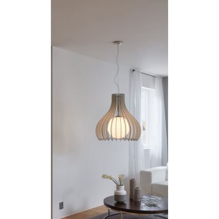 Eglo 96211 - Viseći luster TINDORI na sajli, 1xE27/60W/230V, Ø 50 cm, bijela