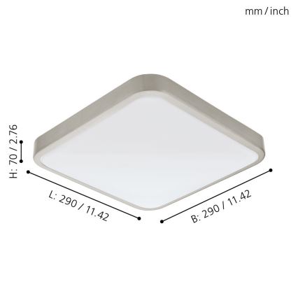 Eglo 96231 - LED stropno svjetlo za kupaonicu MANILVA LED/16W/230V IP44