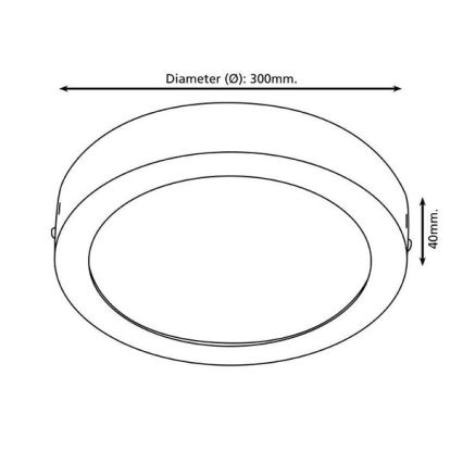 Eglo 96246 - LED kupaonsko svjetlo FUEVA 1 LED/22W/230V IP44 Ø 30 cm