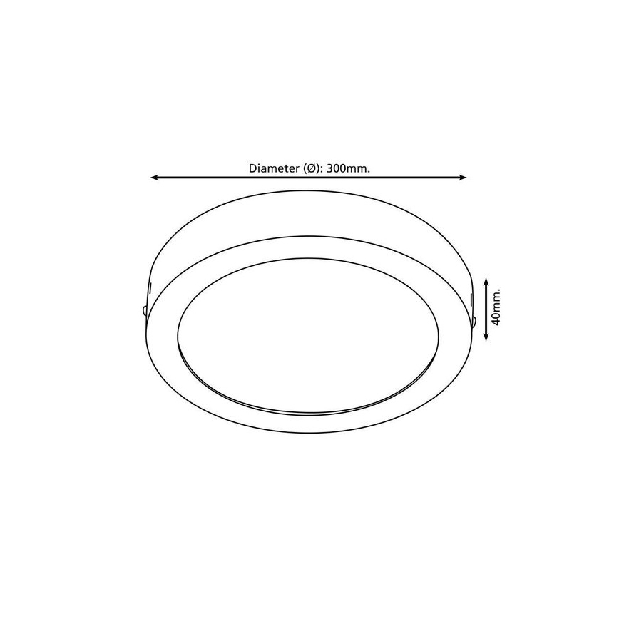 Eglo 96246 - LED kupaonsko svjetlo FUEVA 1 LED/22W/230V IP44 Ø 30 cm