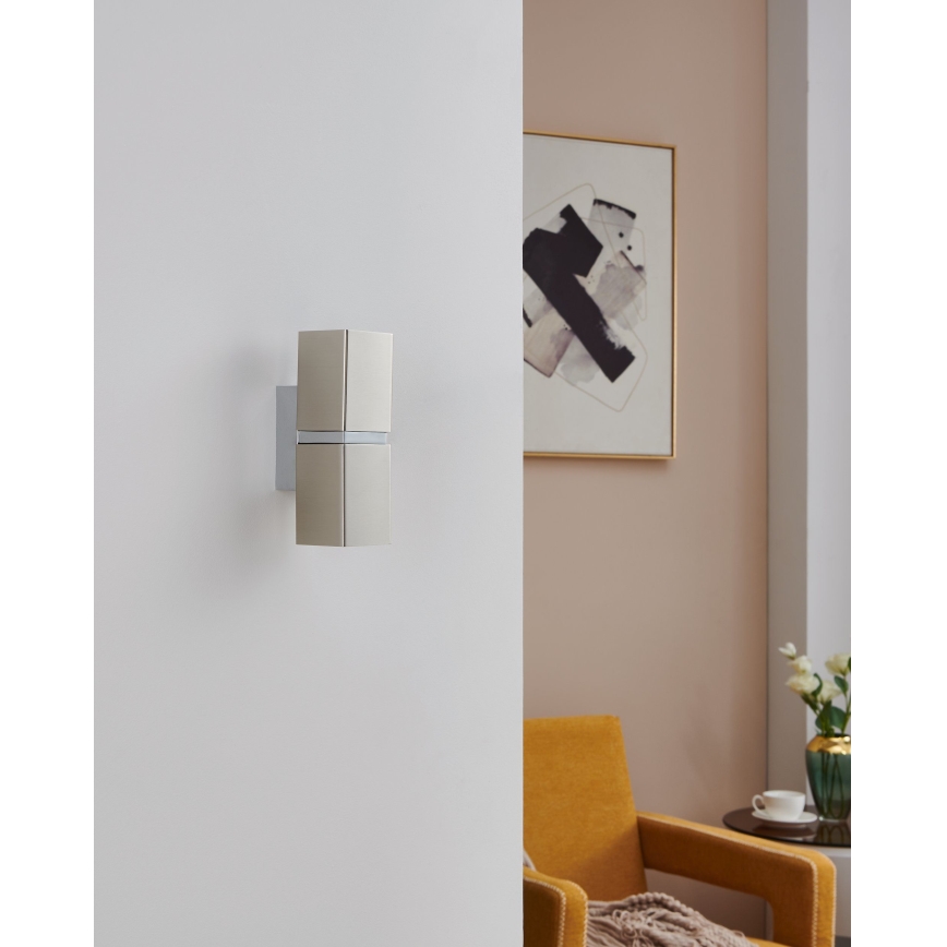 Eglo 96264 - LED zidna svjetiljka PASSA 2xGU10/2,8W/230V kvadratna