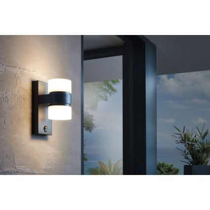Eglo - LED Vanjska zidna svjetiljka sa senzorom 2xLED/6W IP44