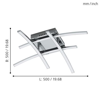 Eglo - LED Nadgradni luster 4xLED/5W/230V