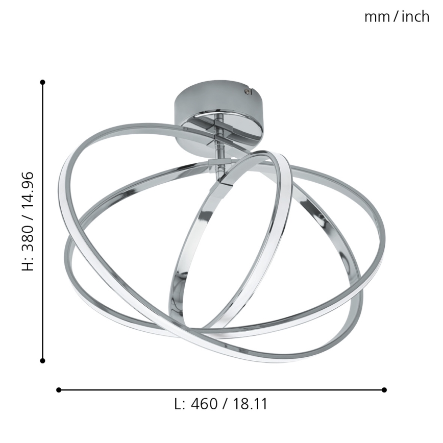 Eglo - LED Stropna svjetiljka 3xLED/12W+14W+9W/230V