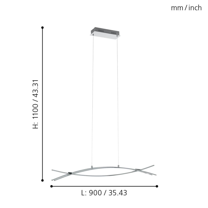Eglo - LED luster na sajli 3xLED/9W/230V