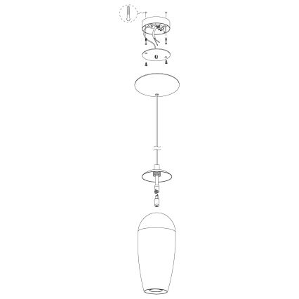 Eglo - LED luster na sajli 1xG9/2,5W/230V