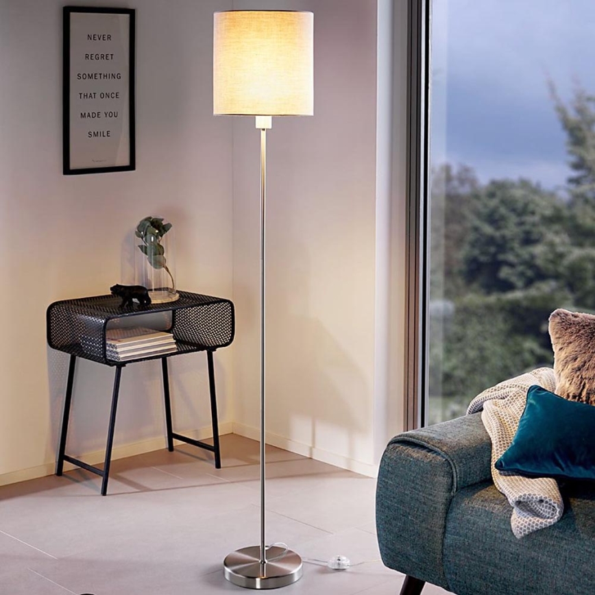 Eglo 96377 - Podna lampa PASTERI 1xE27/60W/230V Ø 28 cm siva