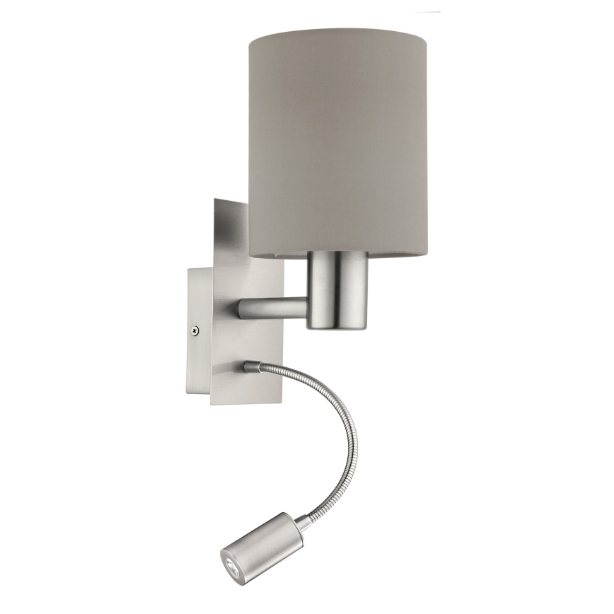 Eglo - LED Fleksibilna svjetiljka 1xE27/40W+LED/3,8W taupe