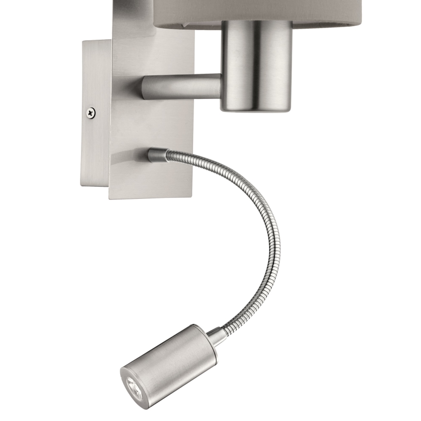 Eglo - LED Fleksibilna svjetiljka 1xE27/40W+LED/3,8W taupe