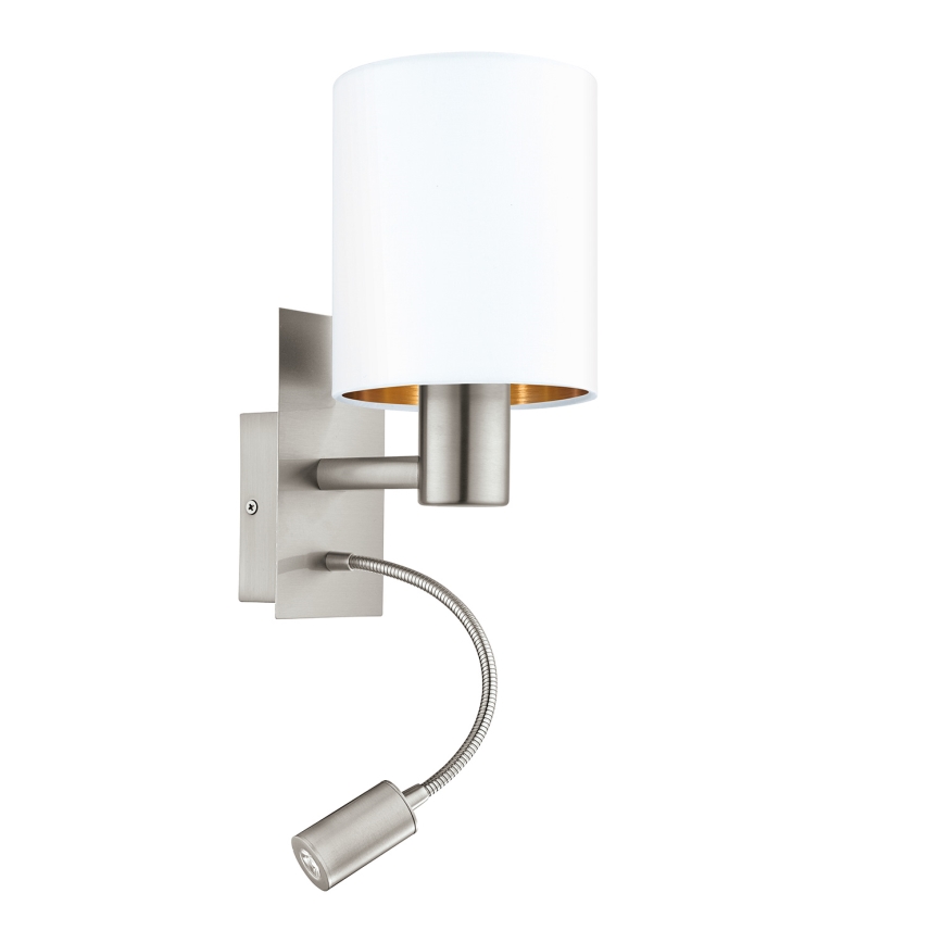 Eglo - LED Zidna svjetiljka 1xE27/40W+LED/3,8W bijela