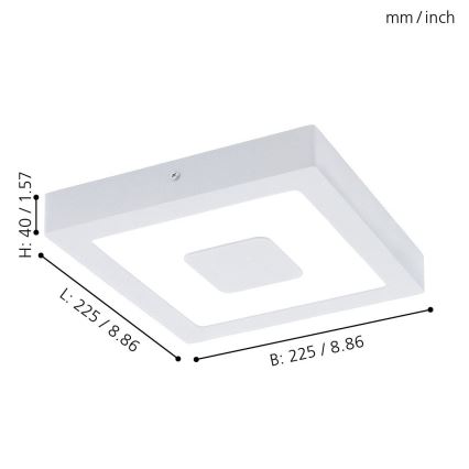 Eglo - LED vanjsko stropno svjetlo LED/16,5W/230V IP44