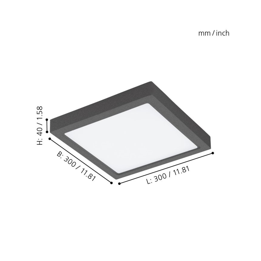 Eglo - LED Vanjska stropna svjetiljka LED/22W IP44