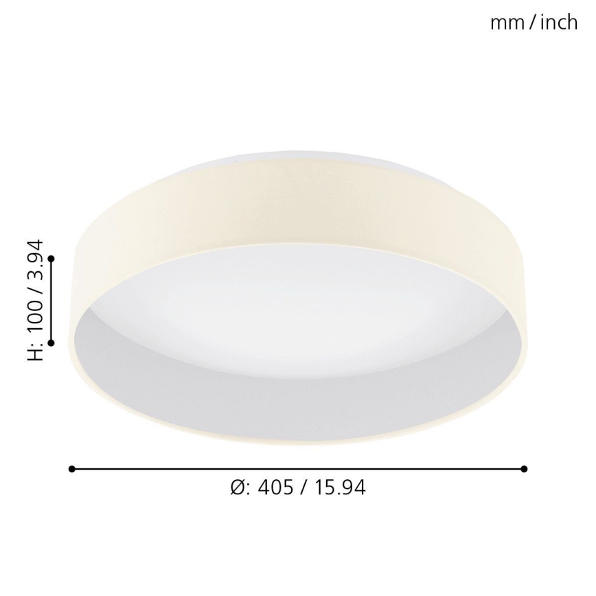 Eglo - LED Prigušiva stropna svjetiljka 1xLED/18W/230V bež