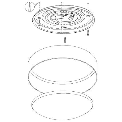 Eglo - LED Prigušiva stropna svjetiljka 1xLED/18W/230V