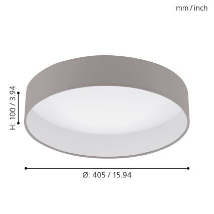 Eglo - prigušivo LED stropno svjetlo LED/18W/230V