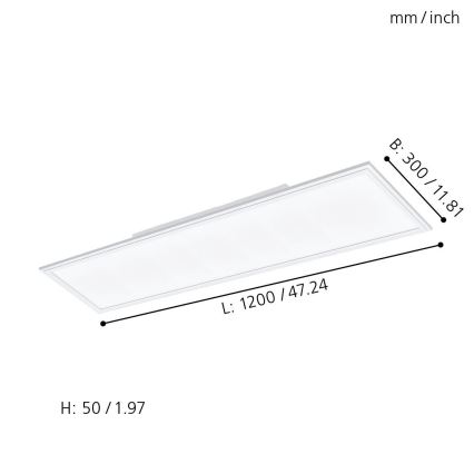 Eglo - LED RGBW Prigušiva svjetiljka SALOBRENA-C LED/31W + daljinski upravljač