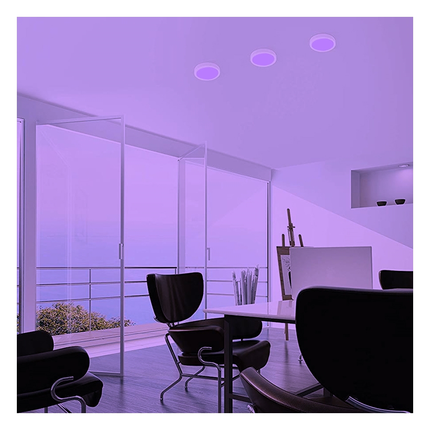 Eglo - LED RGBW prigušivo stropno svjetlo FUEVA-C LED/15,6W/230V Bluetooth Ø 22,5 cm