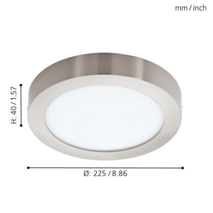 Eglo - LED RGBW Prigušiva stropna svjetiljka FUEVA-C LED/15,6W/230V Bluetooth