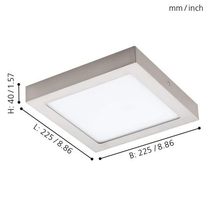 Eglo - LED RGBW Dimmabilno stropno svjetlo FUEVA-C LED/15,6W/230V Bluetooth