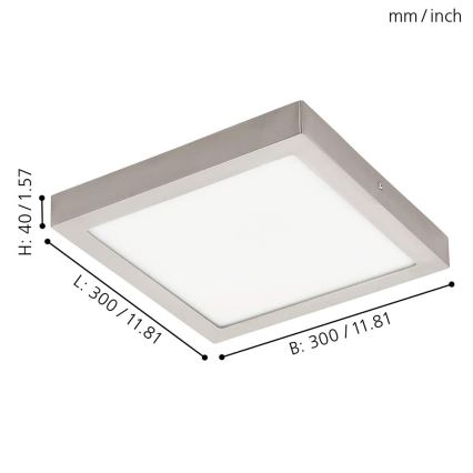 Eglo - LED RGBW Prigušiva stropna svjetiljka FUEVA-C LED/21W/230V