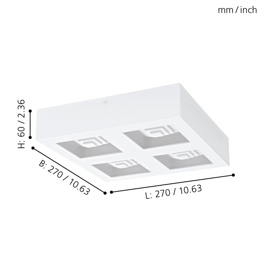 Eglo - LED Stropna svjetiljka 4xLED/6,3W/230V