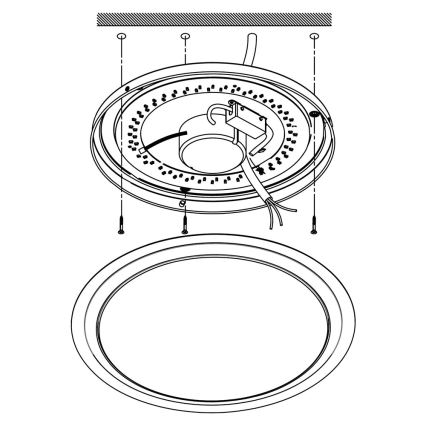 Eglo - LED RGBW Prigušiva stropna svjetiljka COMPETA-C LED/17W/230V