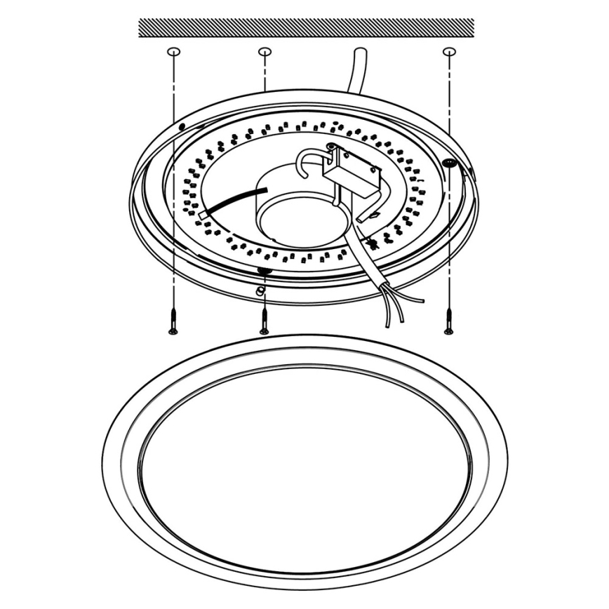 Eglo - LED RGBW Prigušiva stropna svjetiljka COMPETA-C LED/17W/230V