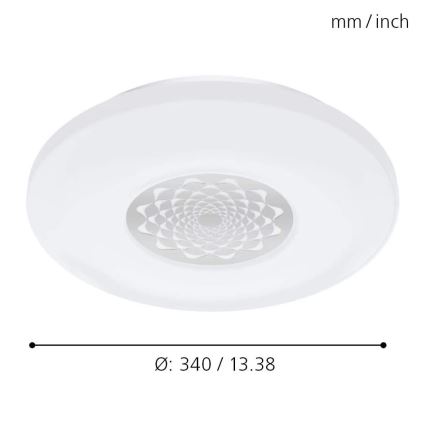 Eglo - LED RGBW Prigušiva zidna/stropna svjetiljka CAPASSO-C LED/17W/230V