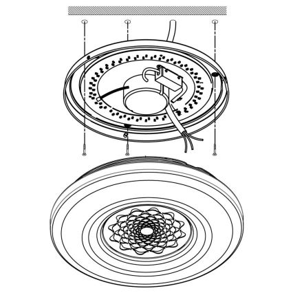 Eglo - LED RGBW Prigušiva zidna/stropna svjetiljka CAPASSO-C LED/17W/230V