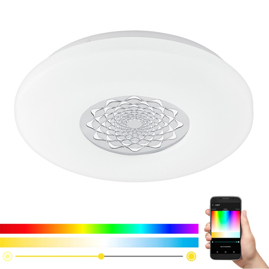 Eglo - LED RGBW Zidno stropno svjetlo s prigušivanjem CAPASSO-C LED/17W/230V