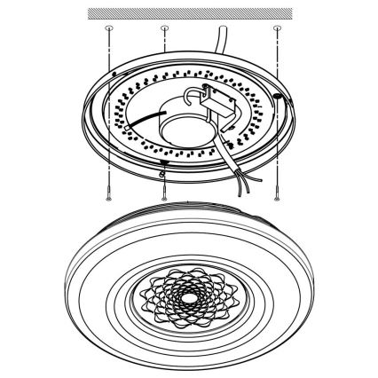 Eglo - LED RGBW Zidno stropno svjetlo s prigušivanjem CAPASSO-C LED/17W/230V