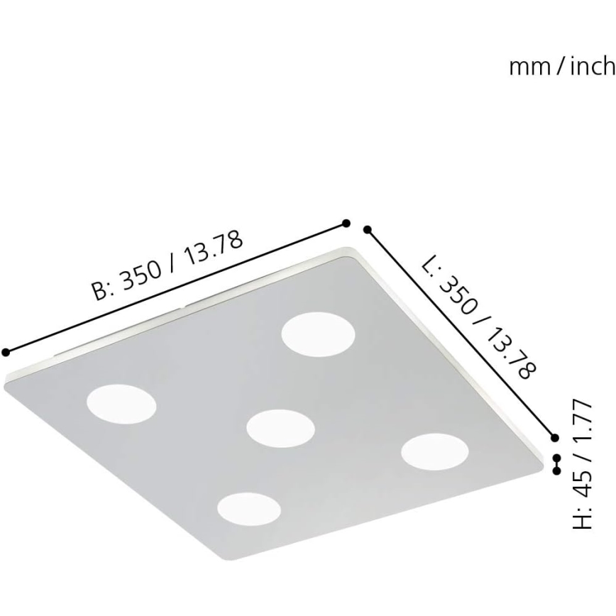Eglo - LED Stropna svjetiljka za kupaonicu 5xLED/4,5W/230V IP44