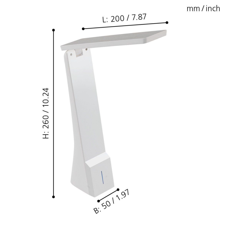 Eglo - LED stolna lampa s mogućnošću prigušivanja 1xLED/1,8W/230V bijela