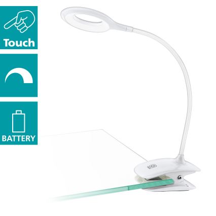 Eglo - LED lampa s prigušivanjem i kopčom LED/3W/5V 500 mAh bijela