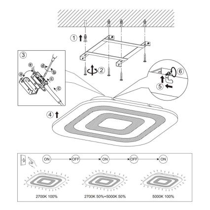 Eglo - LED stropna svjetiljka LED/30W/230V s mogućnošću prigušivanja
