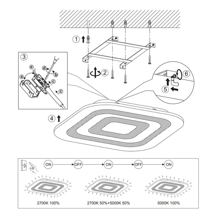 Eglo - LED stropna svjetiljka LED/30W/230V s mogućnošću prigušivanja